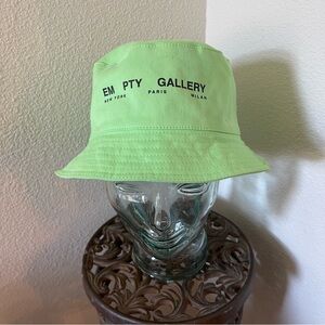 OFF WHITE Virgil Abloh Empty Gallery Neon Green Bucket Hat